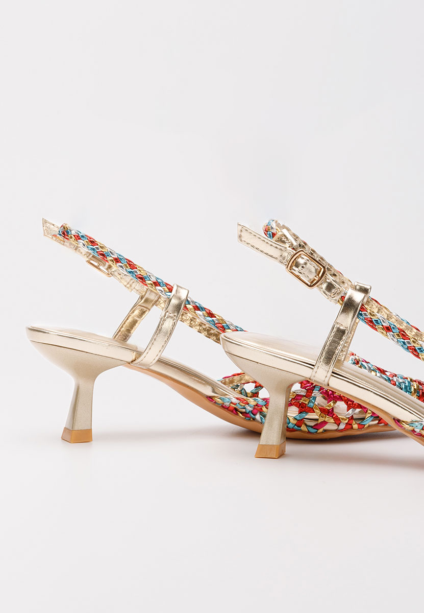 Pantofi stiletto slingback Heliosa V2 multicolori