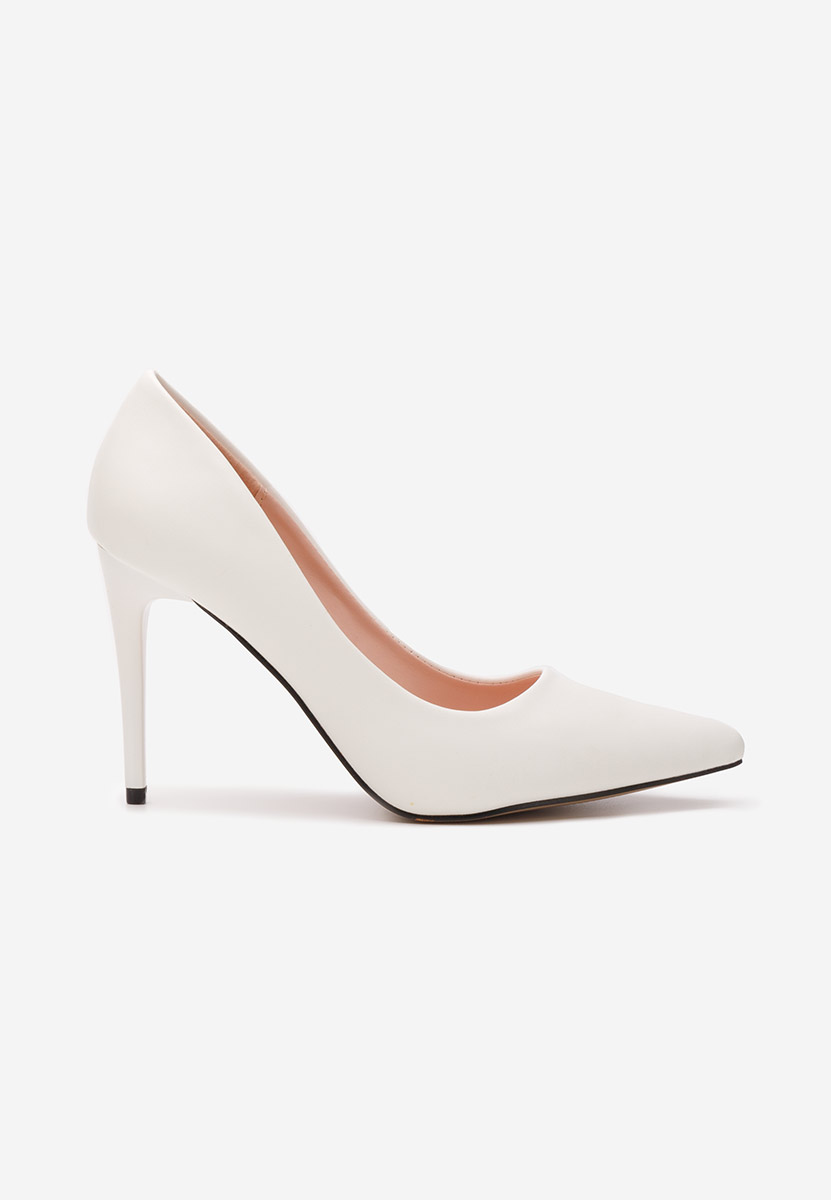 Pantofi stiletto Donia V2 albi