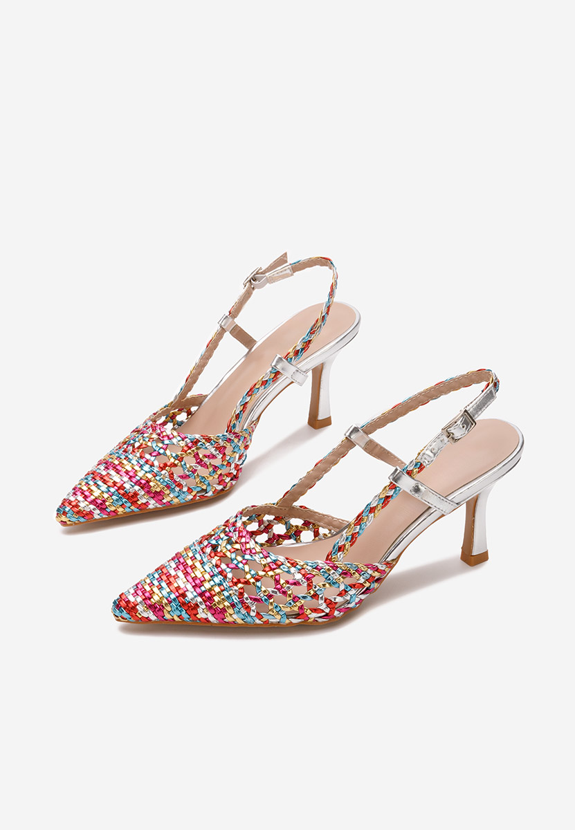 Pantofi stiletto slingback Letira V3 multicolori