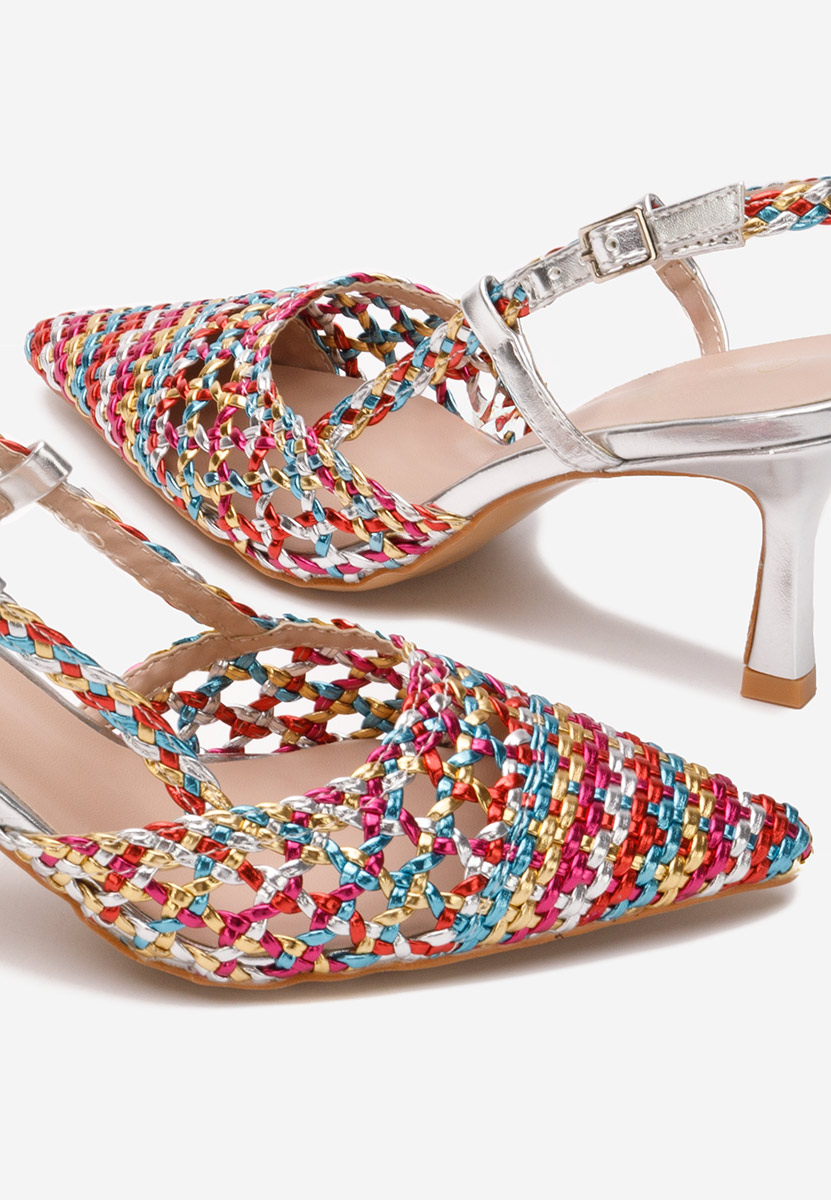 Pantofi stiletto slingback Letira V3 multicolori