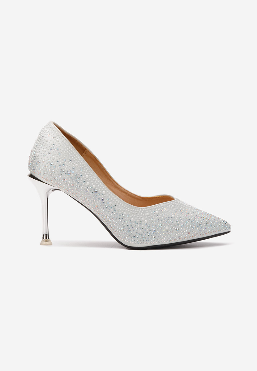 Pantofi stiletto Calissa V2 argintii