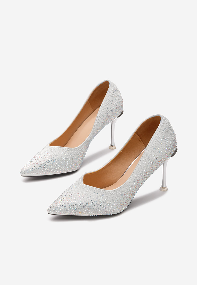 Pantofi stiletto Calissa V2 argintii