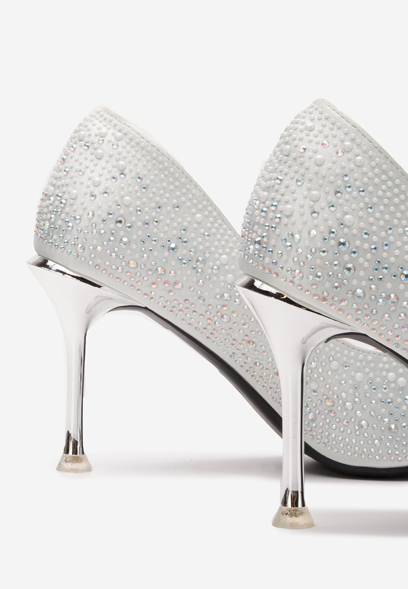 Pantofi stiletto Calissa V2 argintii