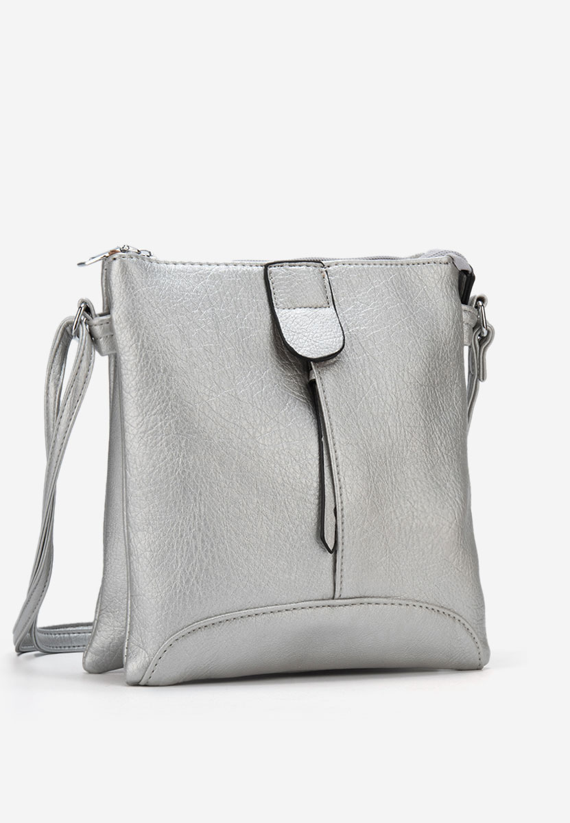 Geanta Crossbody Maripoz argintie