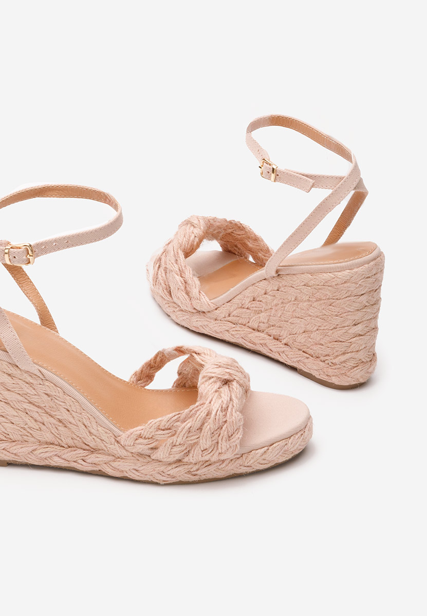 Sandale tip espadrile Zarria roz