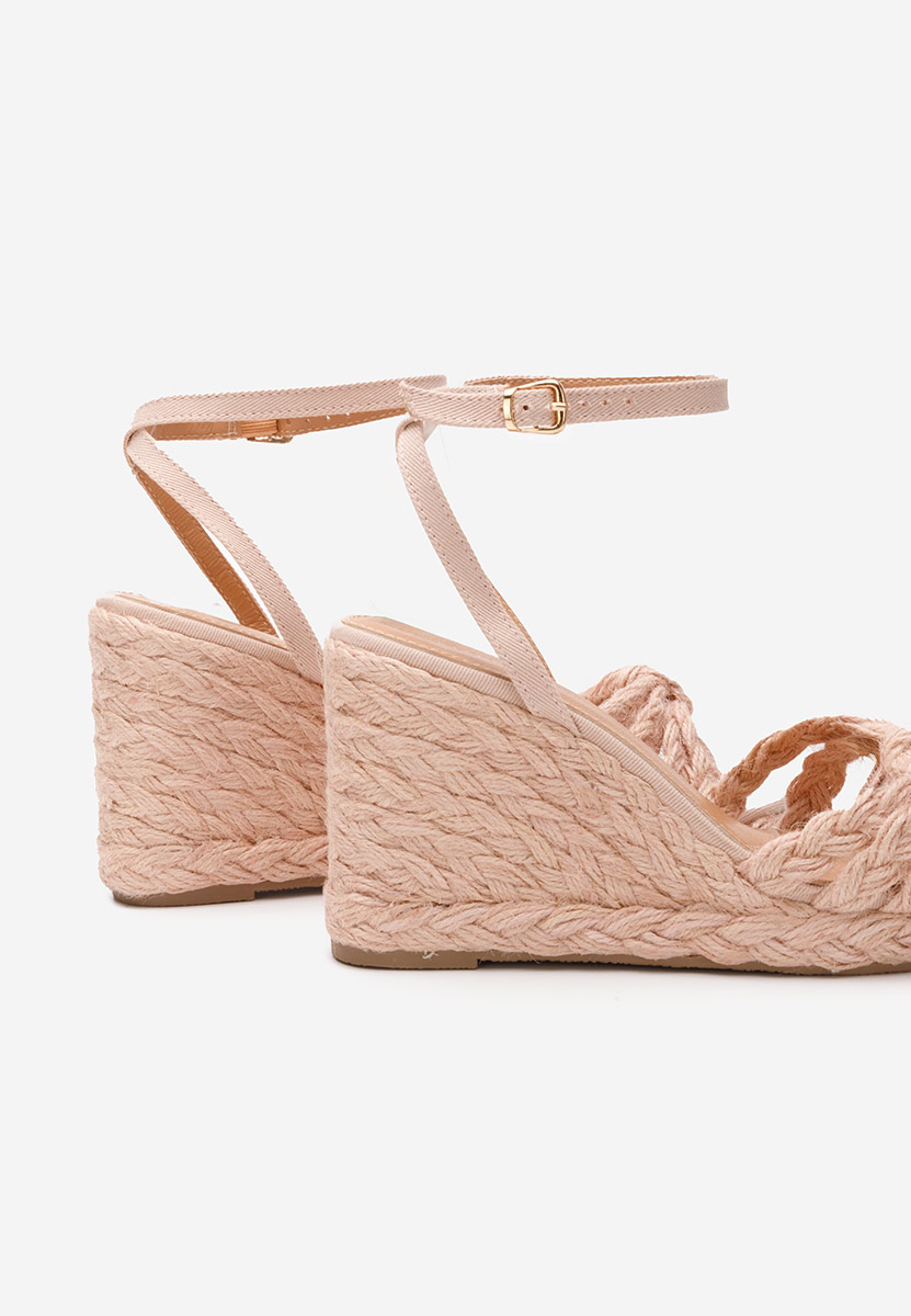 Sandale tip espadrile Zarria roz