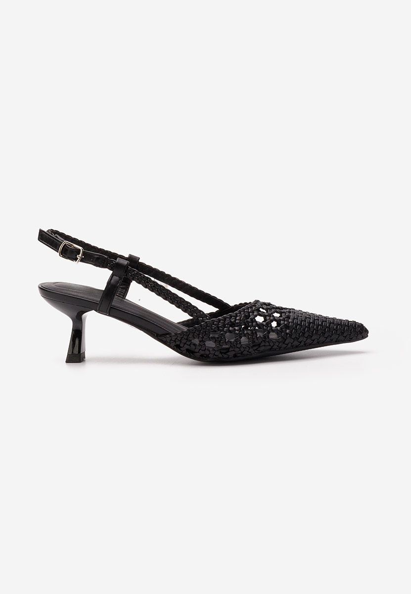 Pantofi stiletto slingback Heliosa V2 negri