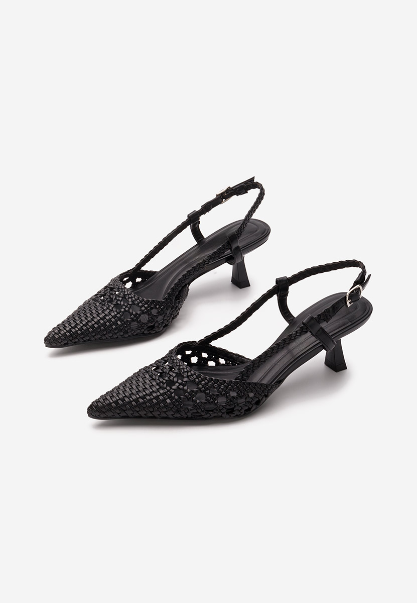 Pantofi stiletto slingback Heliosa V2 negri