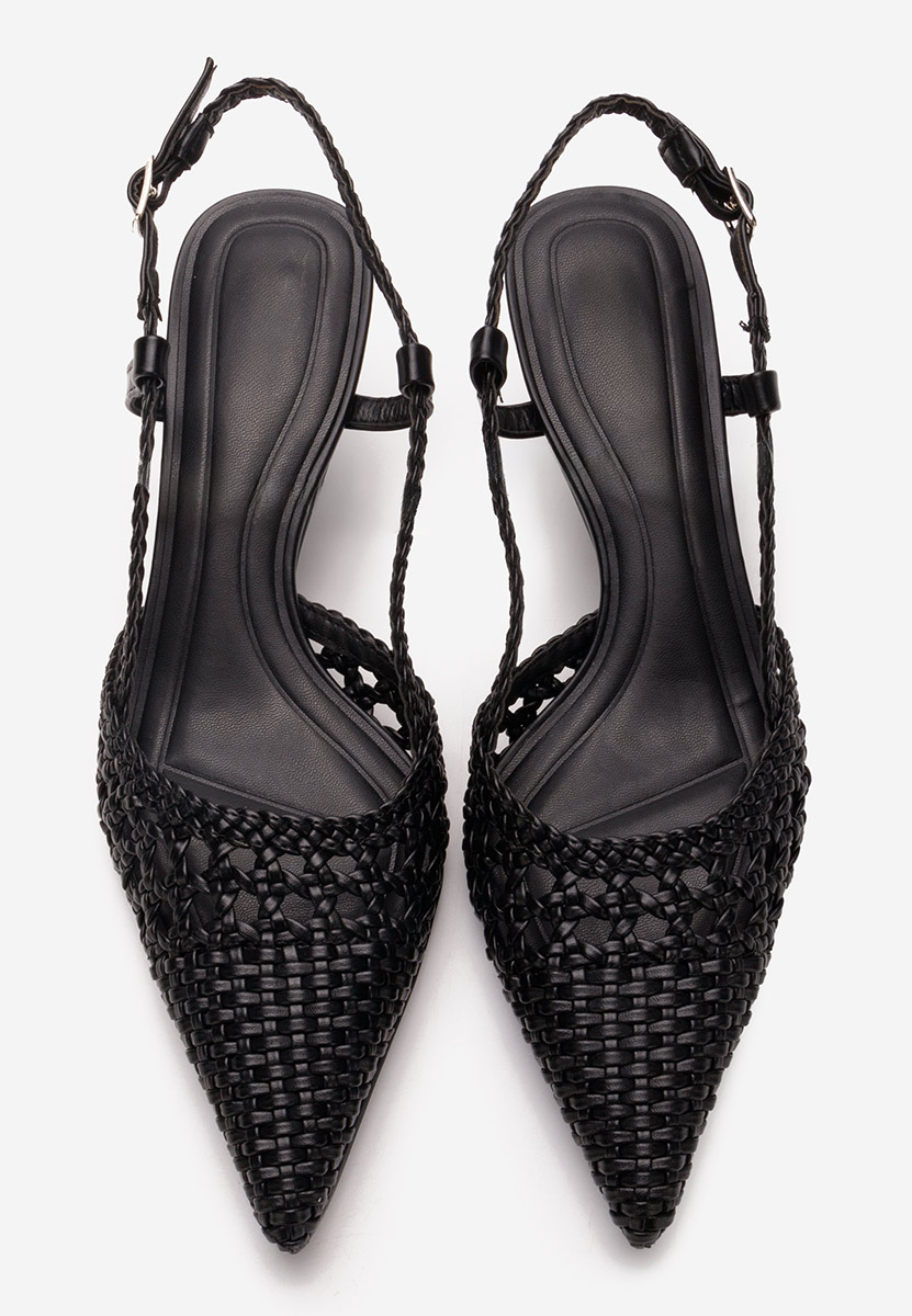 Pantofi stiletto slingback Heliosa V2 negri