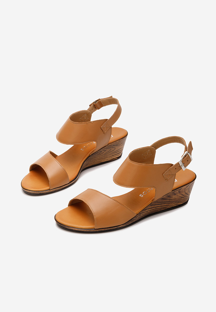 Sandale dama piele Azara camel