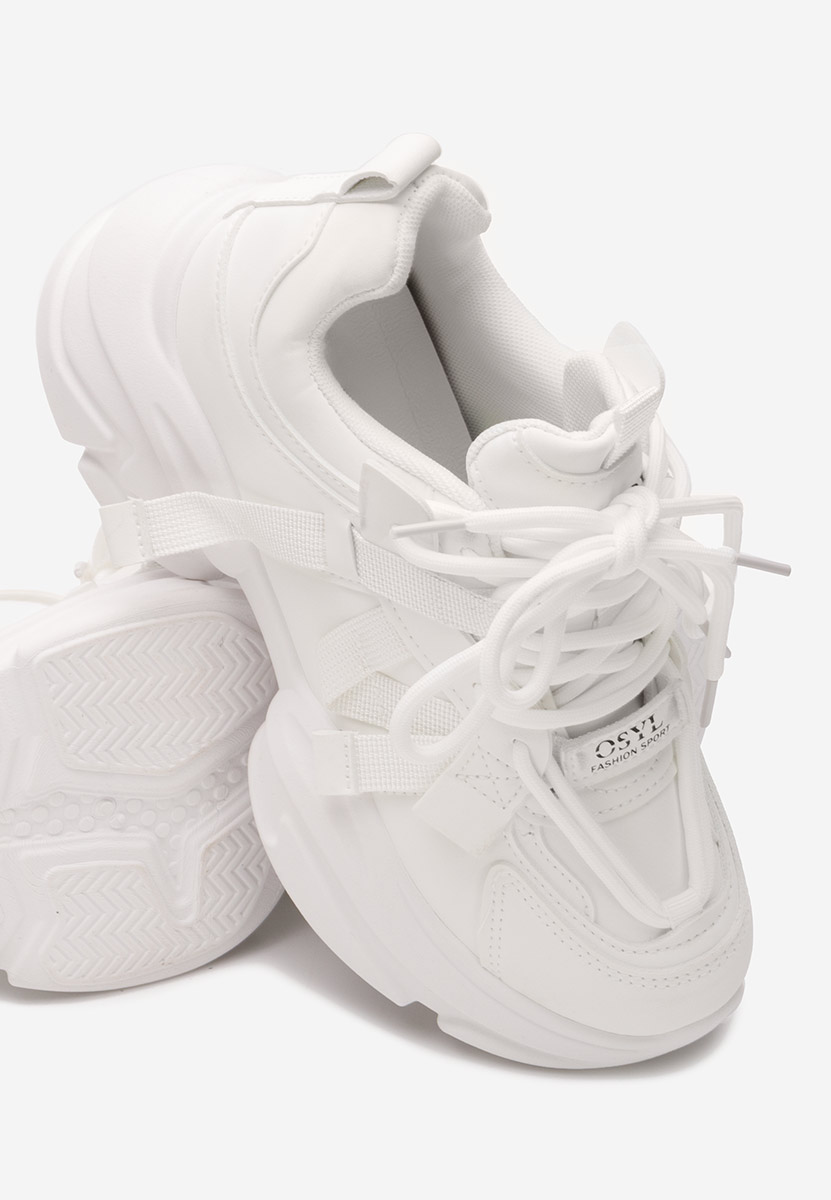 Sneakers cu platforma Casidy albi