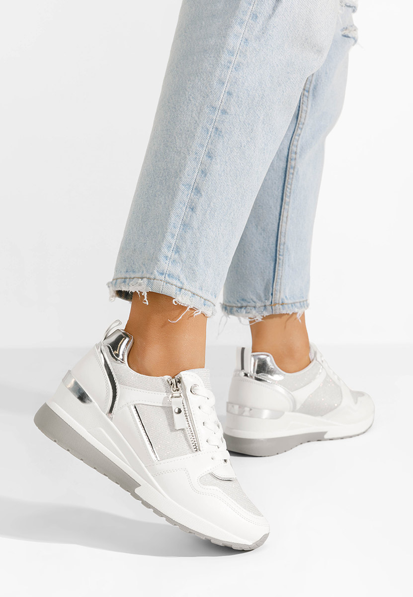 Sneakers cu platforma Rafina V2 albi