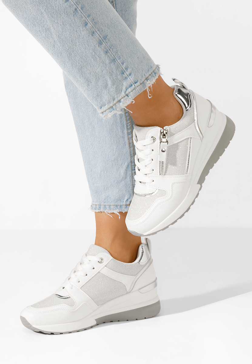 Sneakers cu platforma Rafina V2 albi