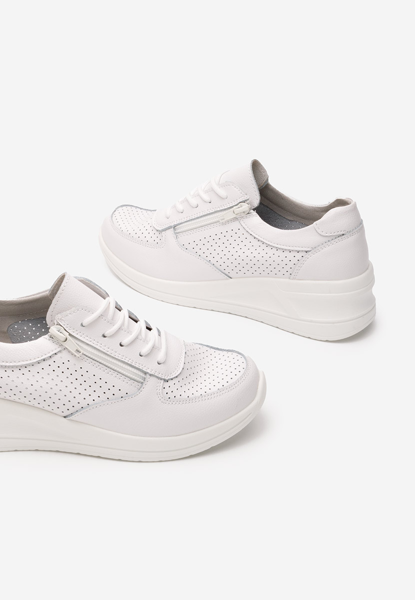 Sneakers dama piele Zetta albi