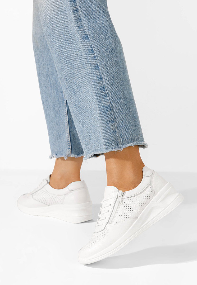 Sneakers dama piele Zetta albi
