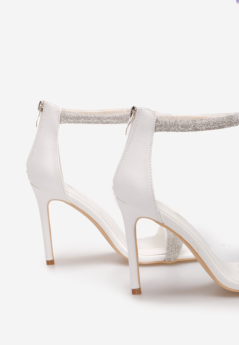 Sandale dama elegante Azura albe