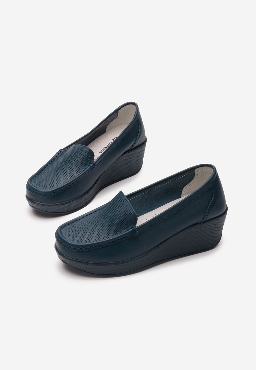 Mocasini dama piele Tangelo navy