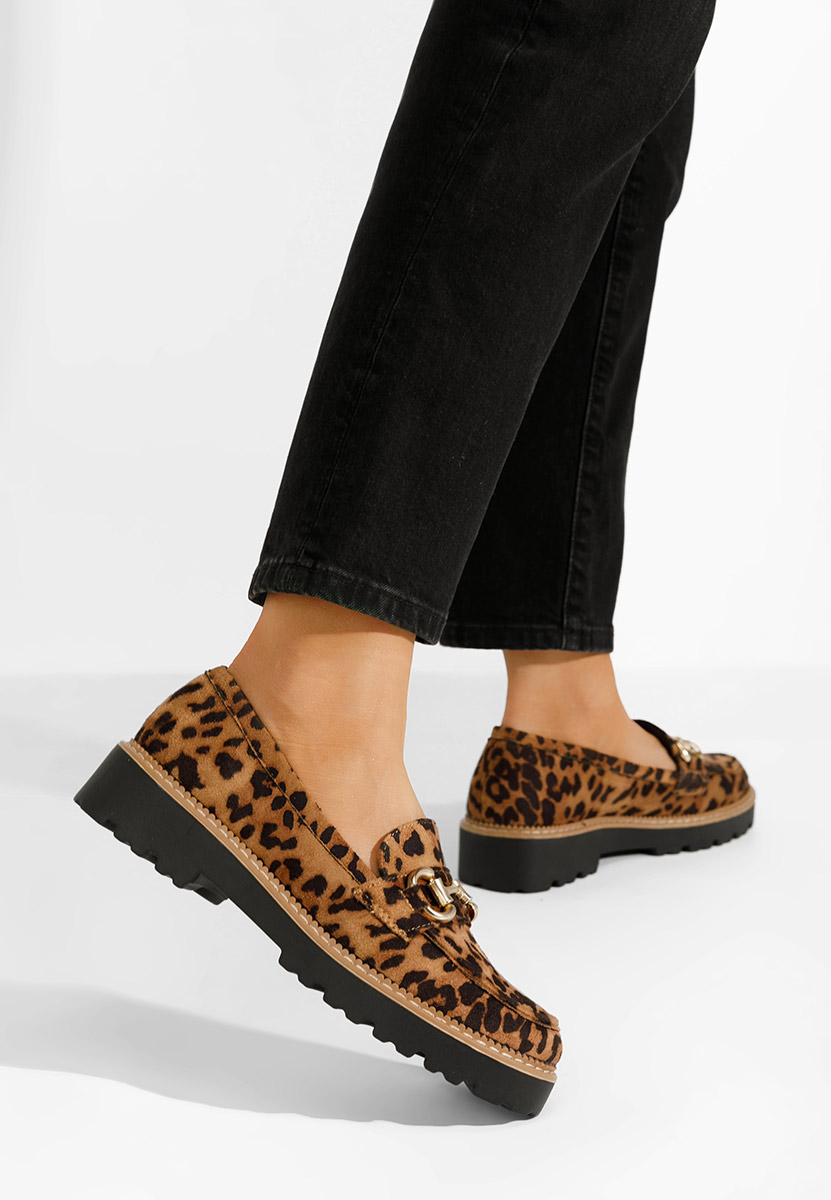 Mocasini dama Serina V2 leopard