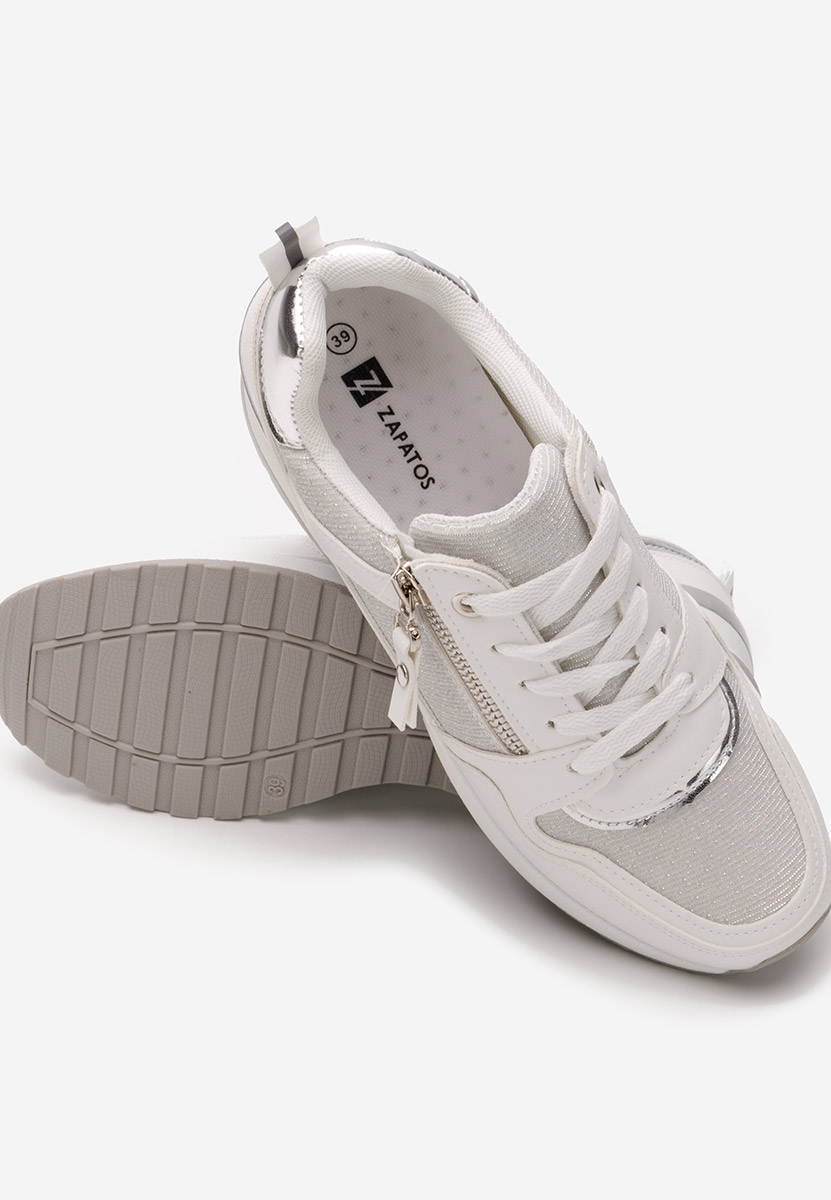 Sneakers cu platforma Rafina V2 albi