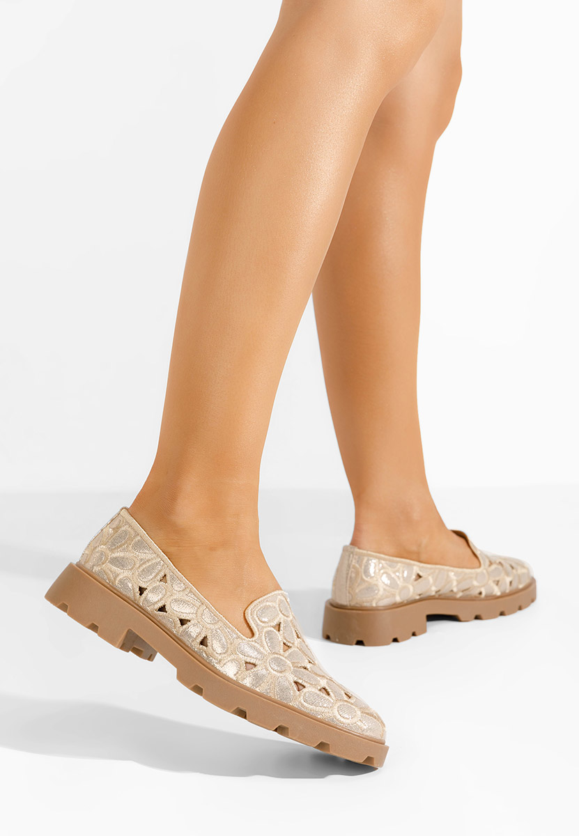 Pantofi casual dama Sorika aurii