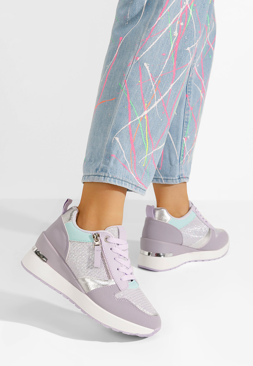 Sneakers cu platforma Zenna lila
