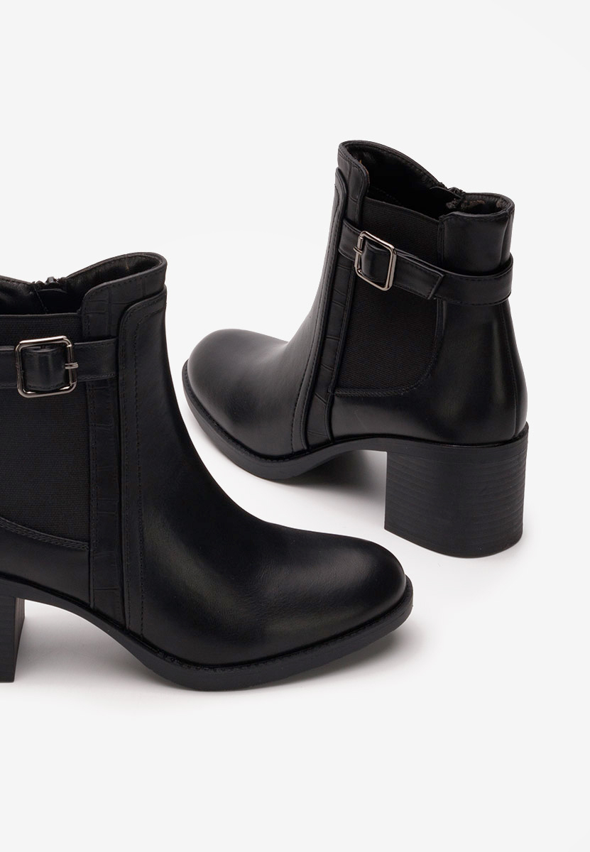 Botine dama cu toc Ketana negre