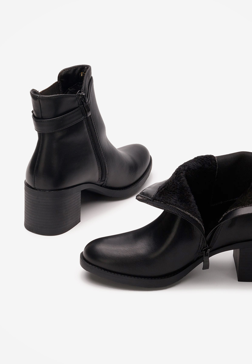 Botine dama cu toc Ketana negre