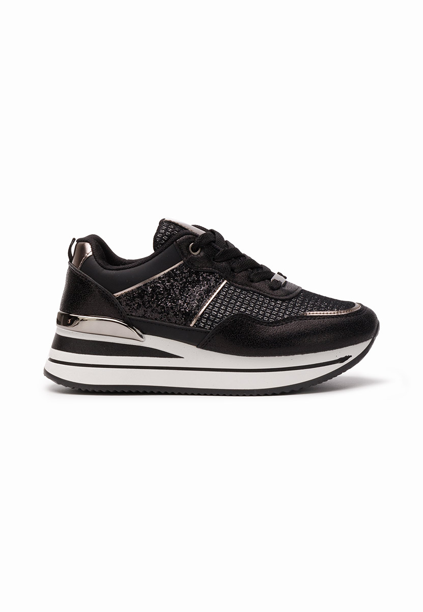 Sneakers cu platforma Hanifa negri