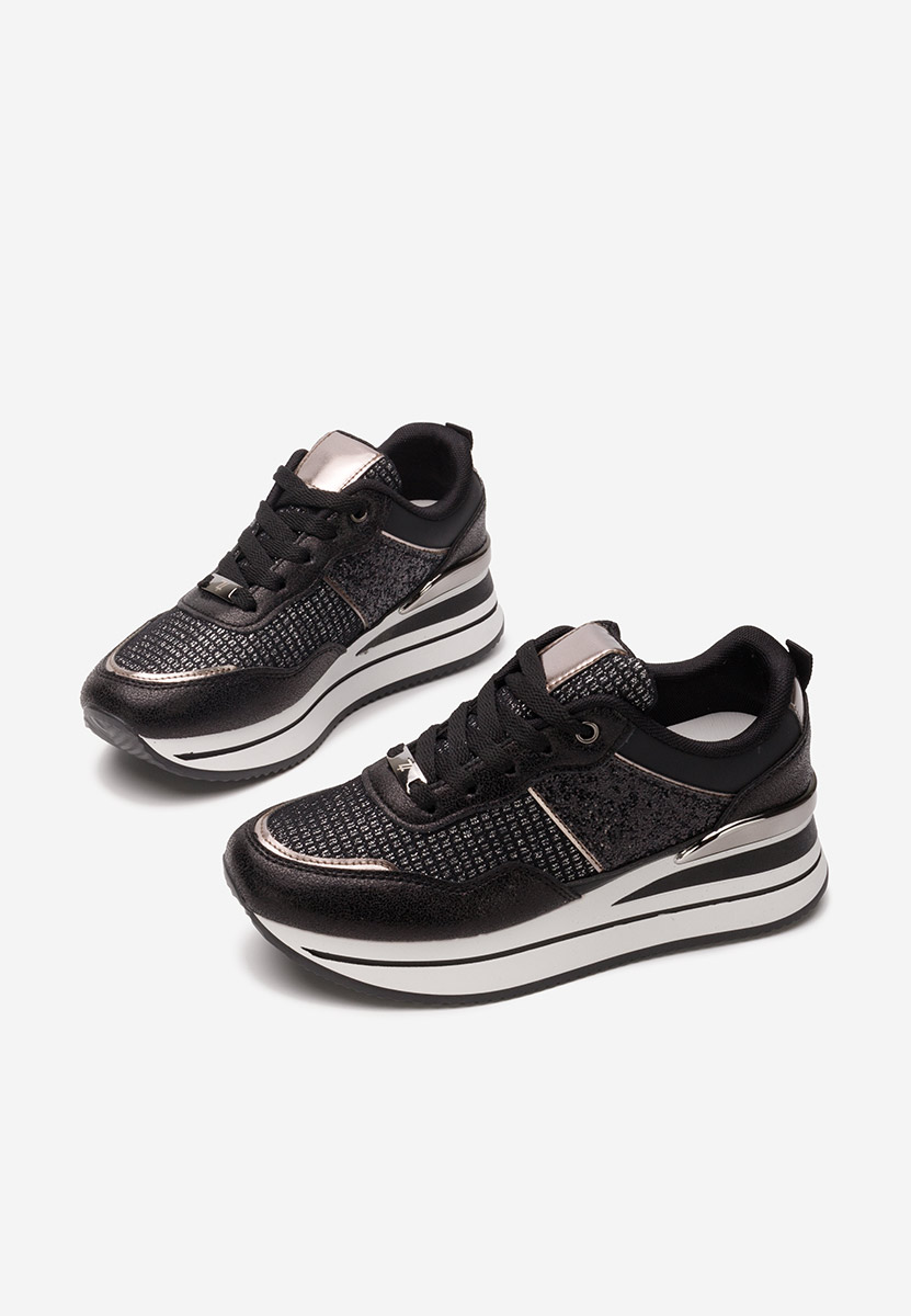 Sneakers cu platforma Hanifa negri