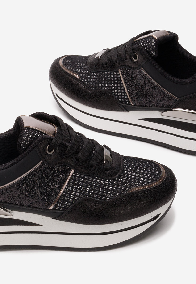 Sneakers cu platforma Hanifa negri