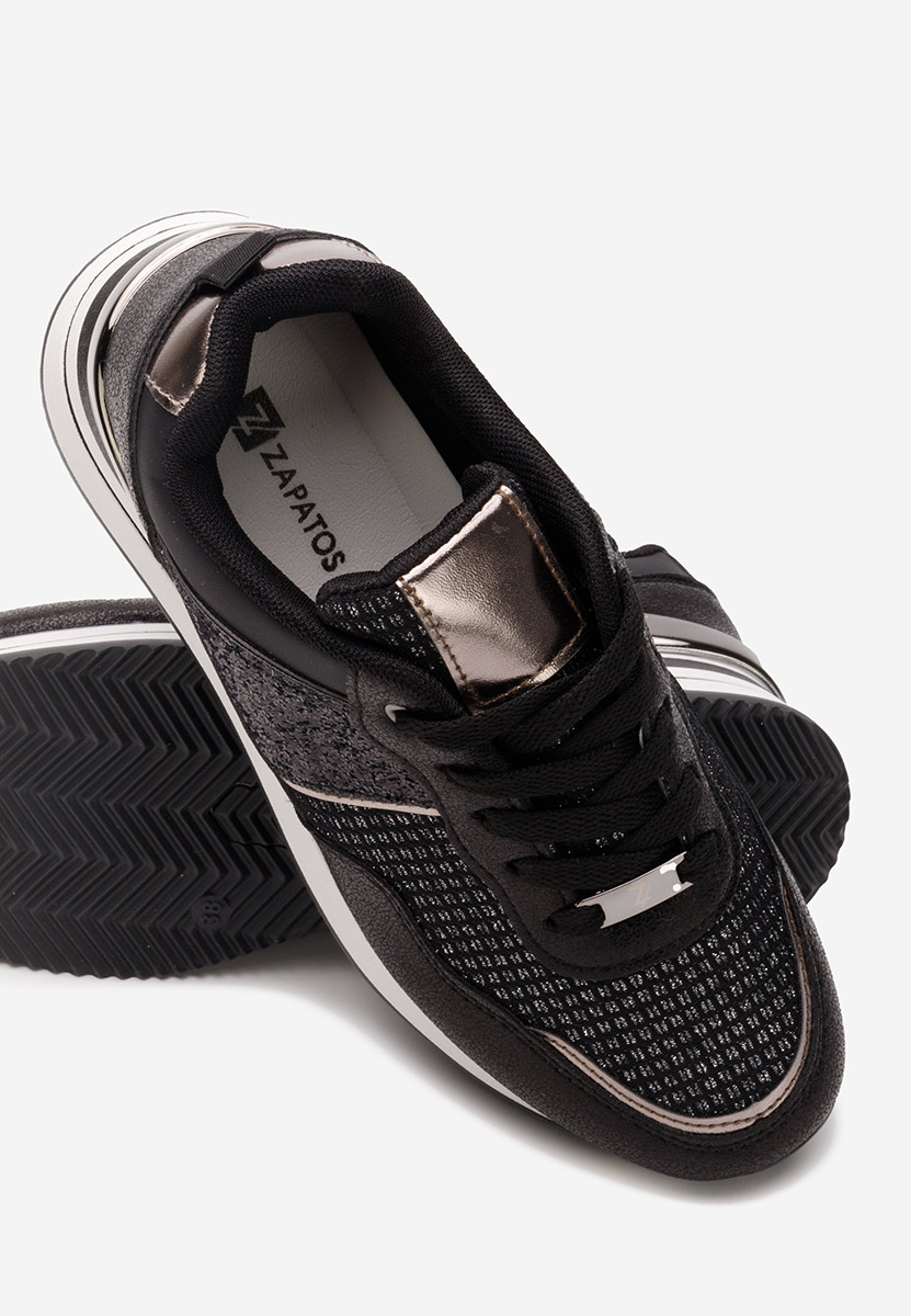 Sneakers cu platforma Hanifa negri
