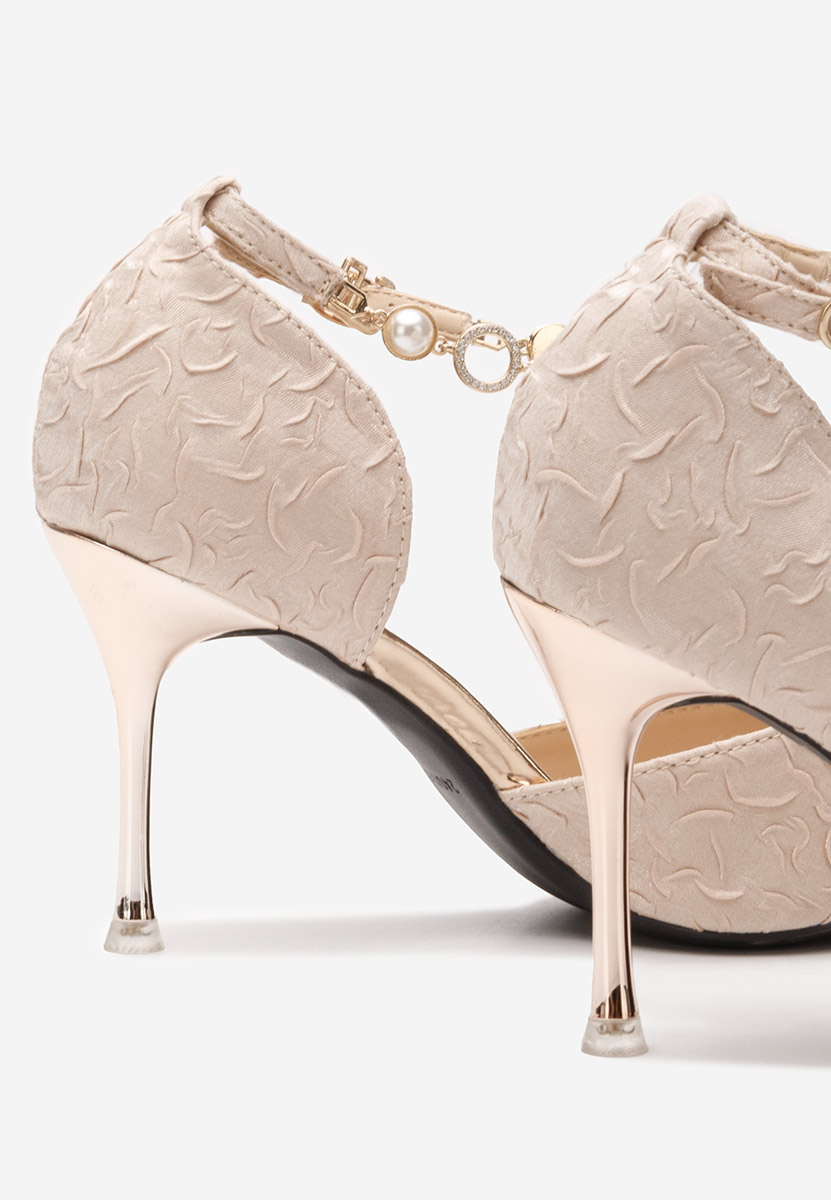 Pantofi cu toc stiletto Ameria champagne