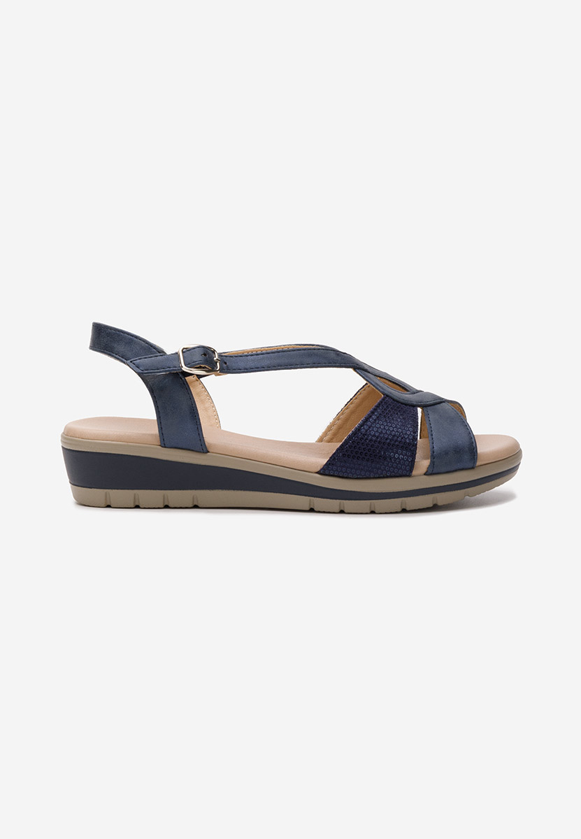 Sandale cu talpa groasa Persia navy