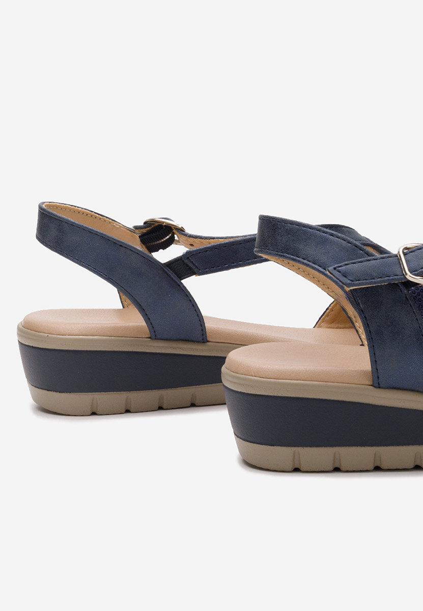 Sandale cu talpa groasa Persia navy