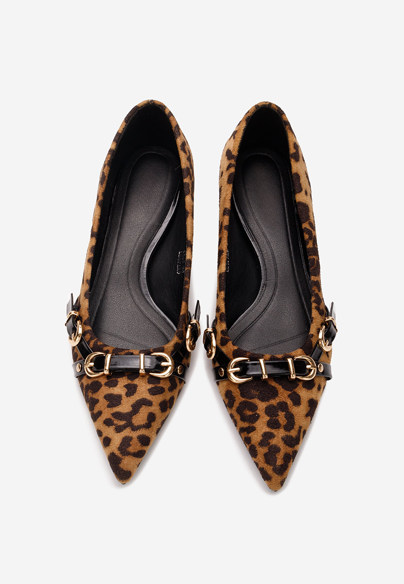 Pantofi cu toc subtire Zelma leopard