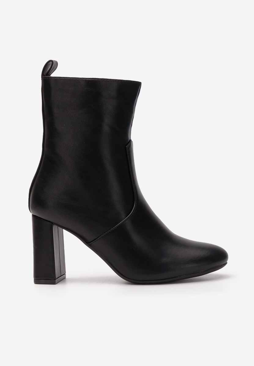 Botine cu toc gros Belleza negre