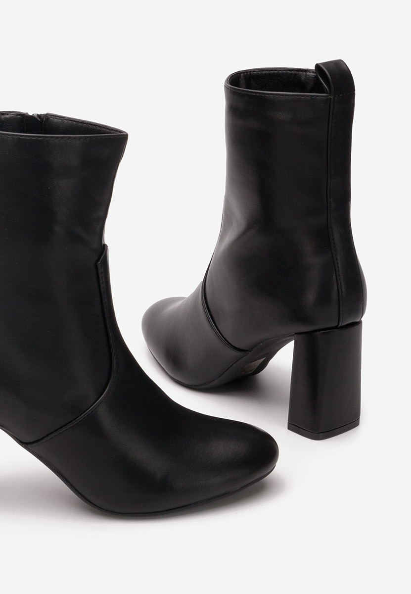 Botine cu toc gros Belleza negre