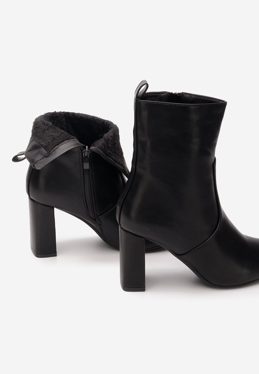 Botine cu toc gros Belleza negre