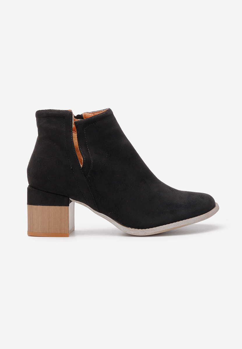 Botine cu toc gros Vesima negre