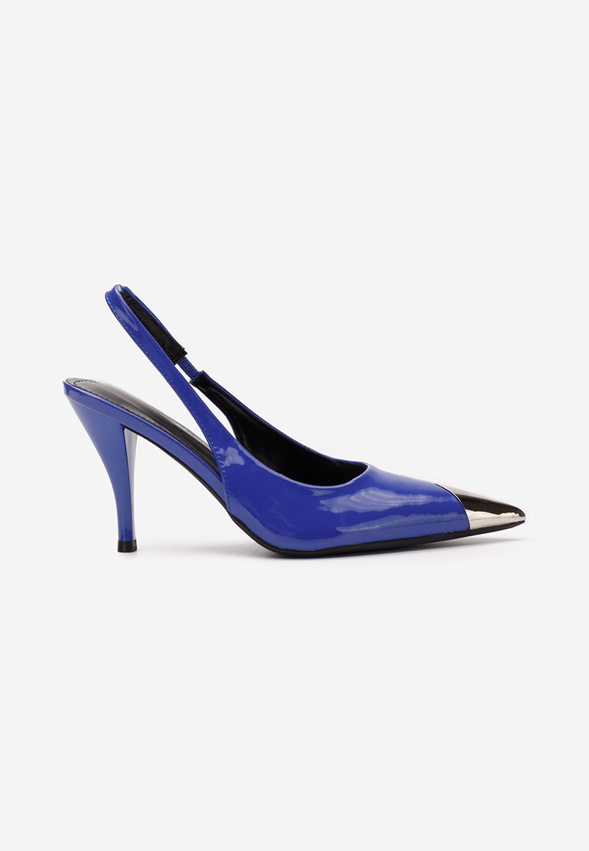 Pantofi stiletto slingback Rachel albastri