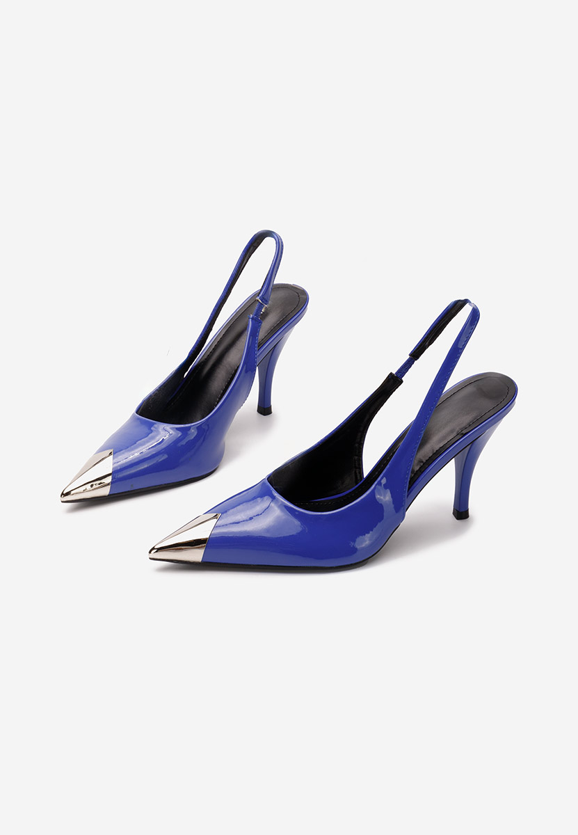 Pantofi stiletto slingback Rachel albastri