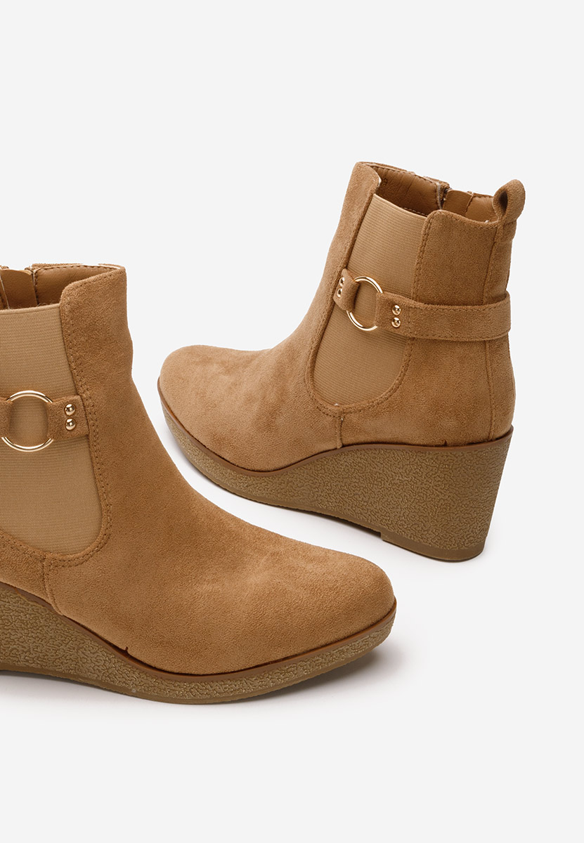 Botine cu platforma Larimar camel