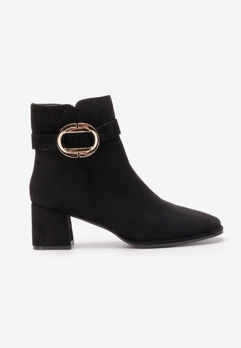 Botine cu toc gros Jovianna negre