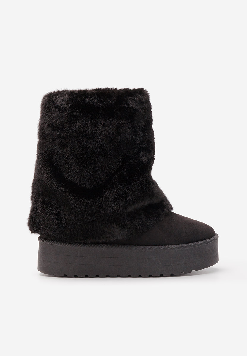 Cizme tip ugg Clarinda negre
