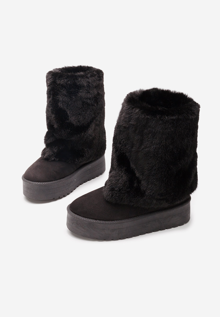 Cizme tip ugg Clarinda negre
