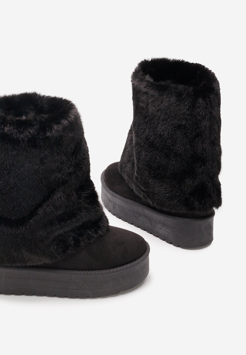 Cizme tip ugg Clarinda negre