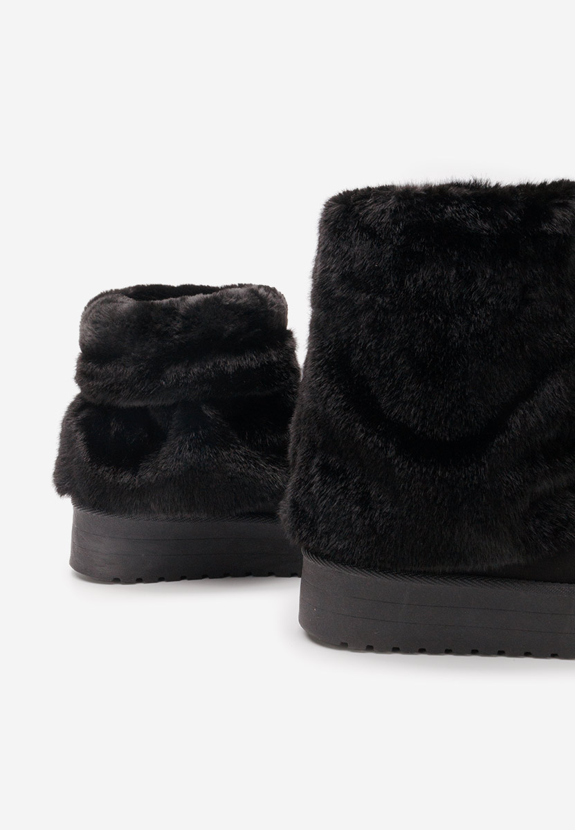 Cizme tip ugg Clarinda negre