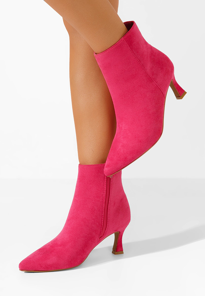 Botine cu toc subtire Kaina V2 fucsia