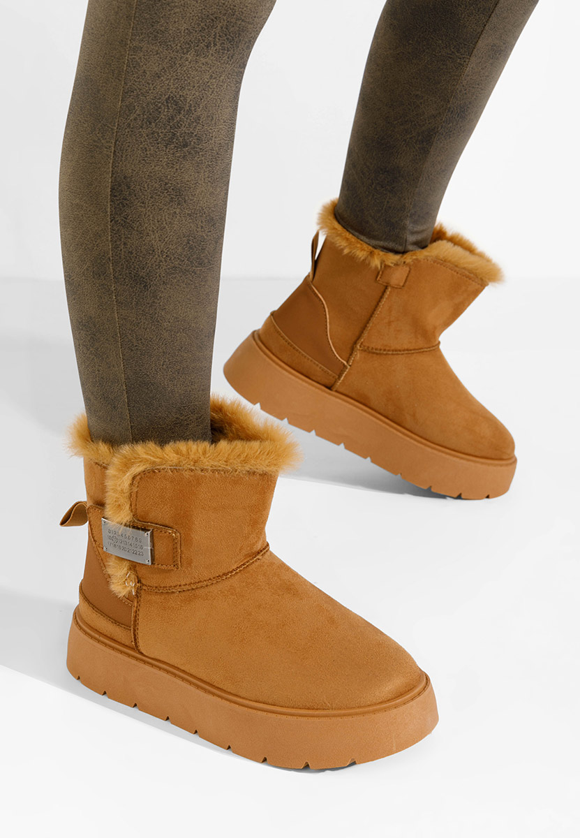 Cizme tip ugg Natosha camel