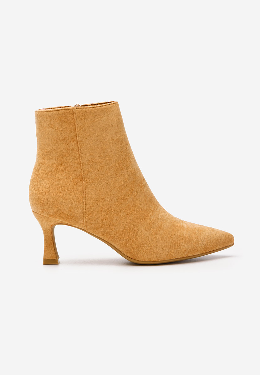 Botine cu toc subtire Kaina V2 camel